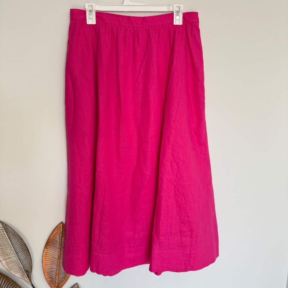 J15 NWT *ARCHIVE* RHODE Aaron Skirt in Hot Pink Stretch Waist Side Pockets - Picture 4 of 8